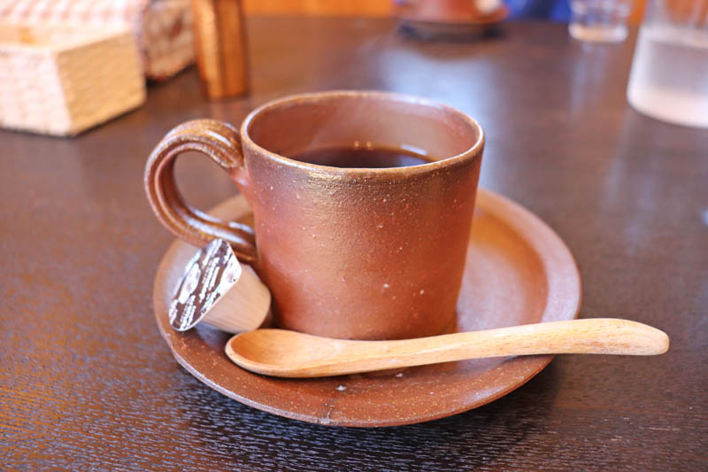 備前焼のコーヒー